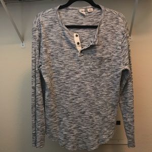Feather Grey Henley Waffle Shirt